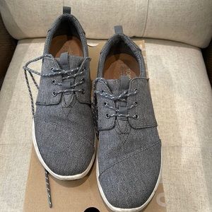 TOMS Del Rey Steel Grey Poly Canvas Women's Sneakers size 8.5